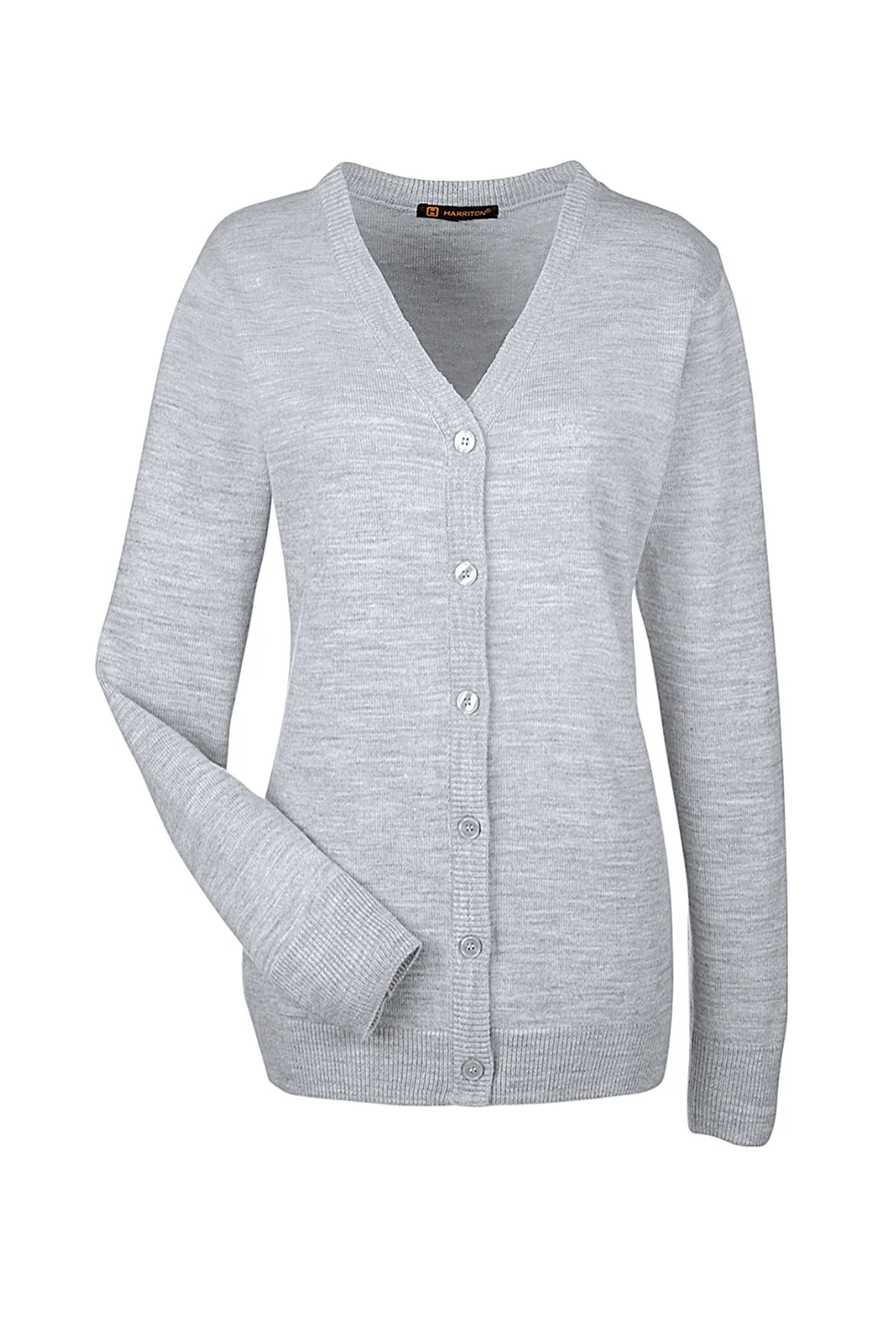 Harriton Ladies Pilbloc V-Neck Button Cardigan Sweater