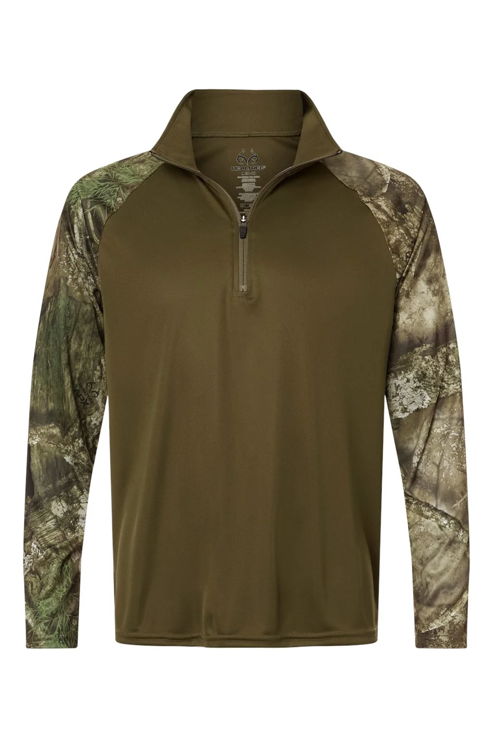 RealTree Unisex Realtree® Performance Colorblocked Quarter-Zip Pullover