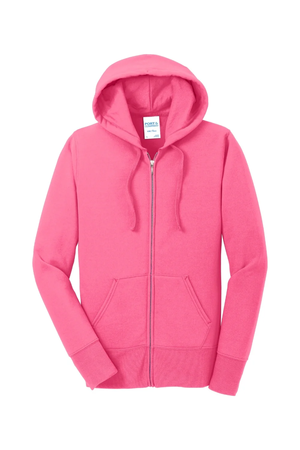 Port & Company Ladies Core Fleece Full-Zip Hooded Sweatshirt
